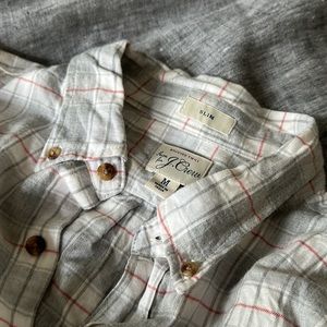 J crew brushed twill plaid shirt size M